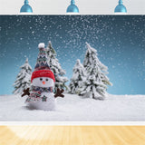 Snowman Winter Forest Photography Backdrop BRP9-280