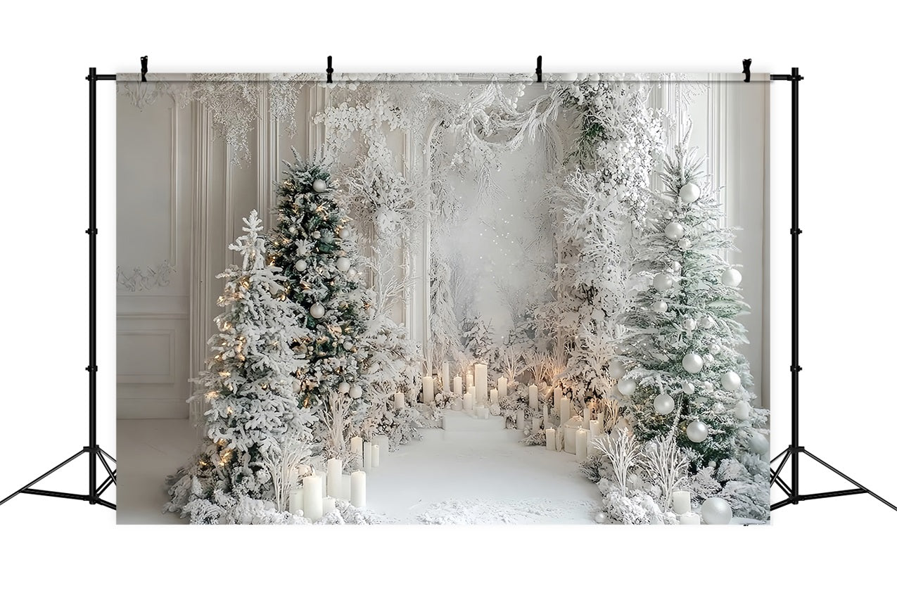 Magical Winter Christmas Forest Candlelight Backdrop BRP9-298