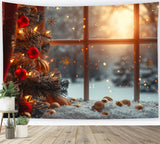 Winter Glow Christmas Snowy View Photography Backdrop BRP9-31