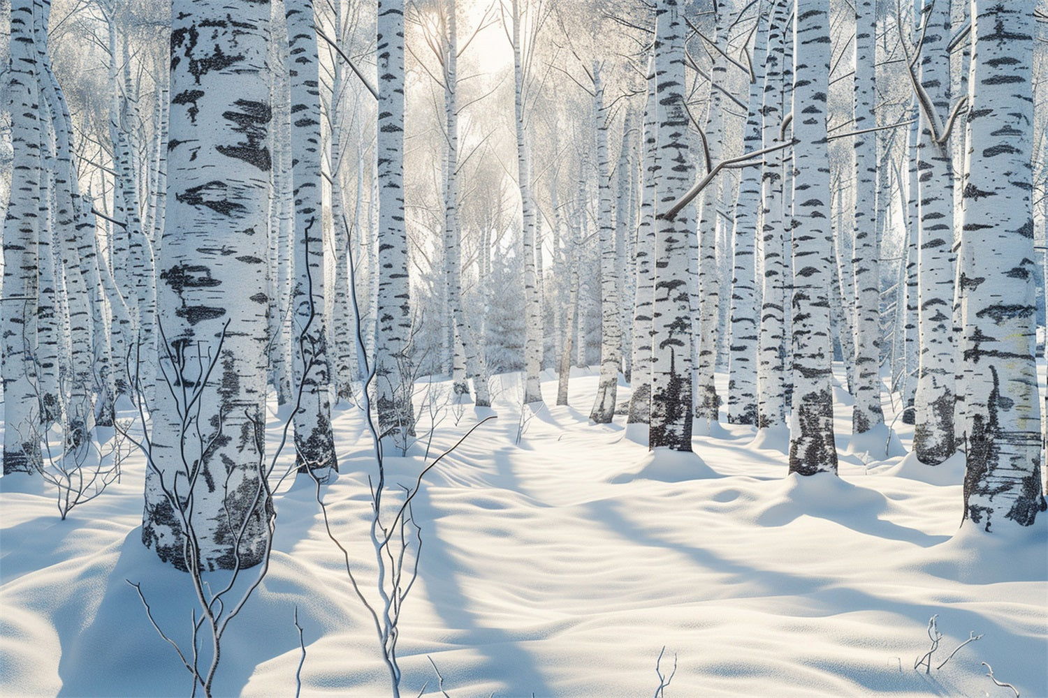 Winter Wonderland Forest Snow Landscape Backdrop BRP9-320