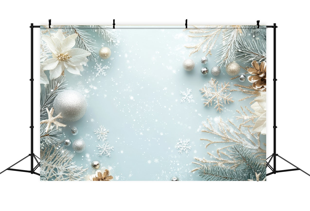 Winter Snowy Trees Christmas Decorations Backdrop BRP9-341