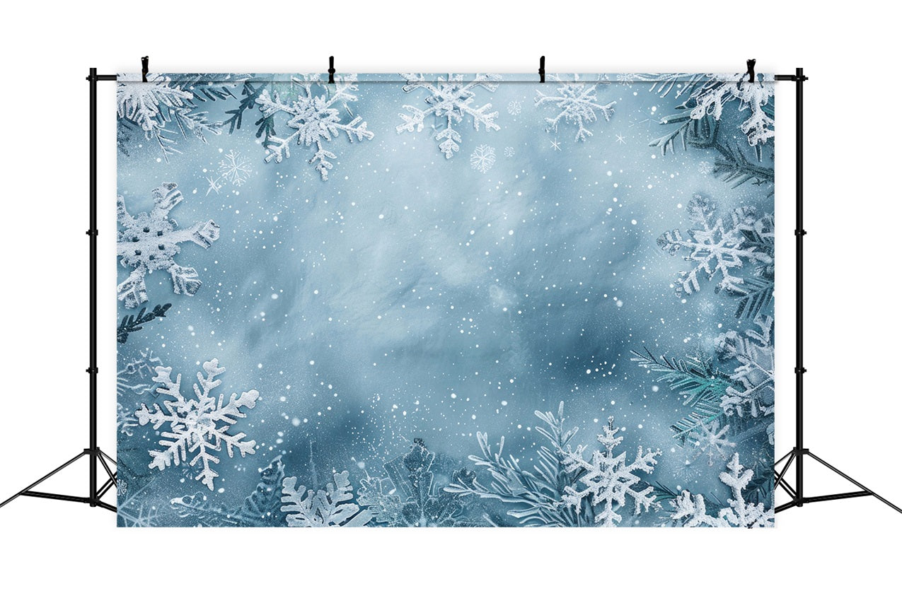 Winter Frosty Snow Wonderland Photography Backdrop BRP9-345