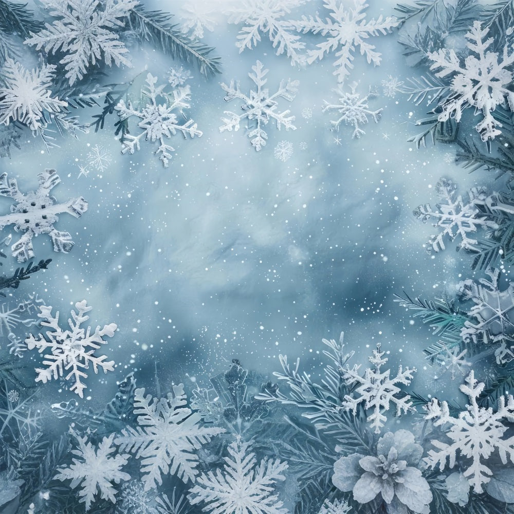 Winter Frosty Snow Wonderland Photography Backdrop BRP9-345