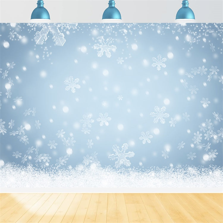 Winter Wonderland Glittering Snowflakes Backdrop BRP9-346