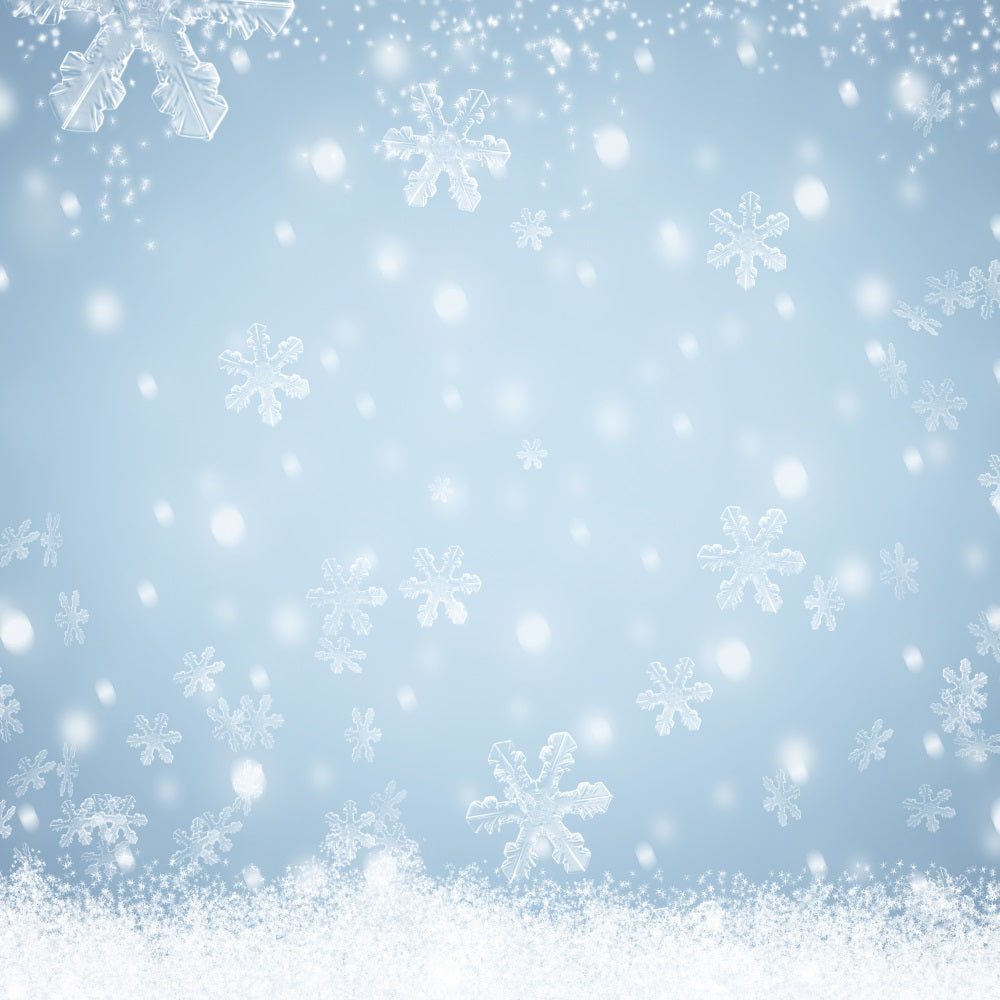 Winter Wonderland Glittering Snowflakes Backdrop BRP9-346