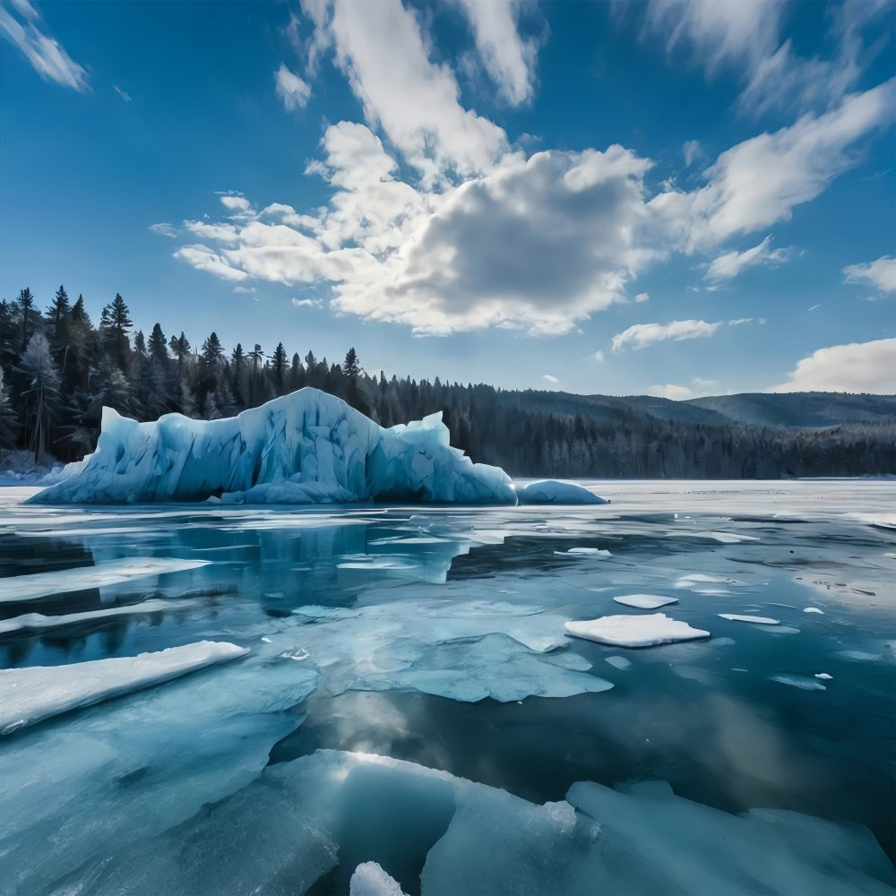 Winter Icy Landscape Crystal Waters Backdrop BRP9-355