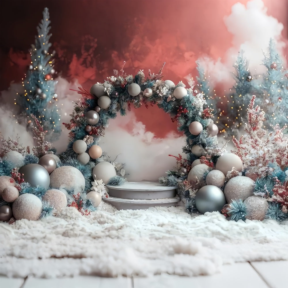 Dreamy Archway Decor Winter Snow Backdrop BRP9-370