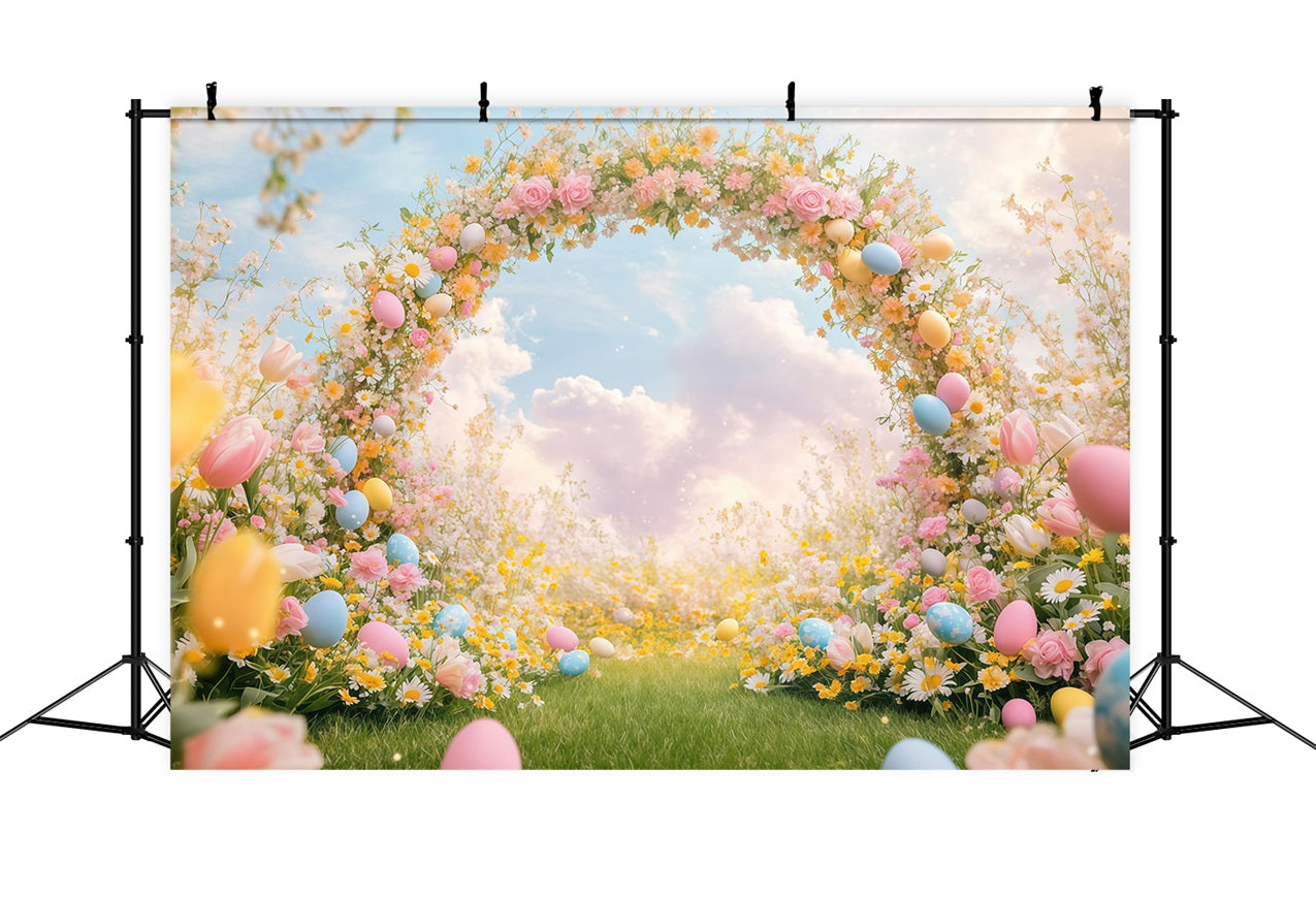 Easter Photo Backdrop Fantasy Arch Floral Backdrop CJJ-163