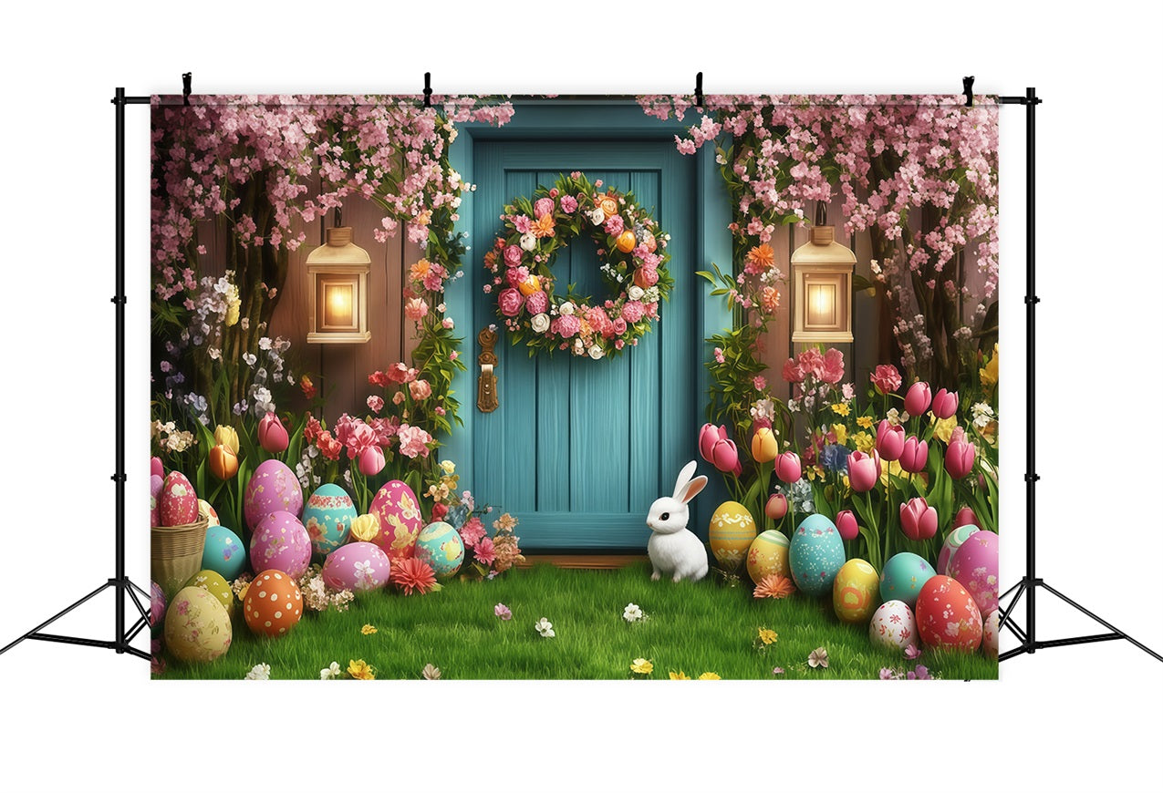 Easter Backdrop Ideas Dreamy Door Bunny Egg Backdrop CJJ-164