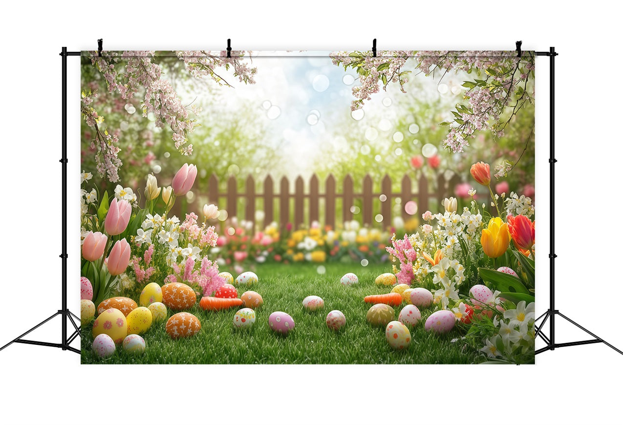 Easter Egg Backdrop Rustic Egg Floral Backdrop CJJ-167