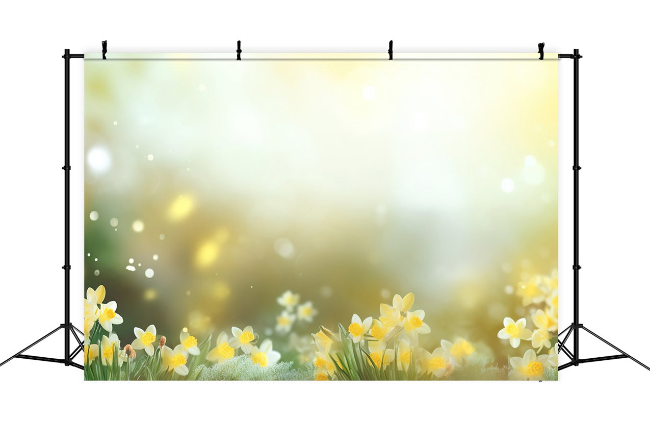 Daffodil Backdrop Glow Yellow Flower Backdrop CJJ2-1