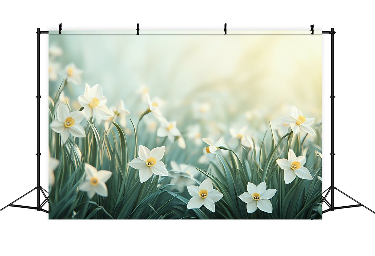 Daffodil Backdrop Soft Glow Floral Photography Backdrop CJJ2-10