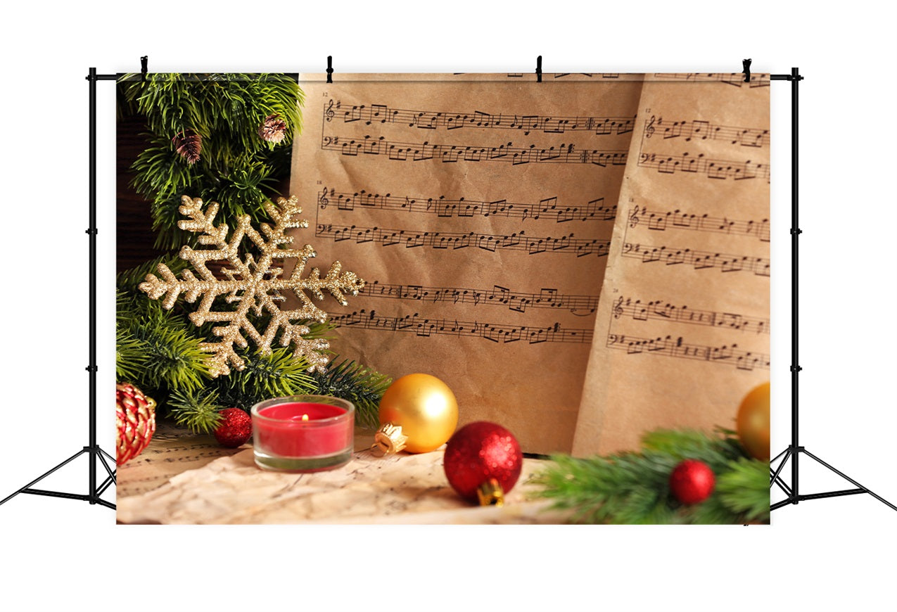 Joy to the World Backdrop Sheet Music Christmas Backdrop CJJ2-13