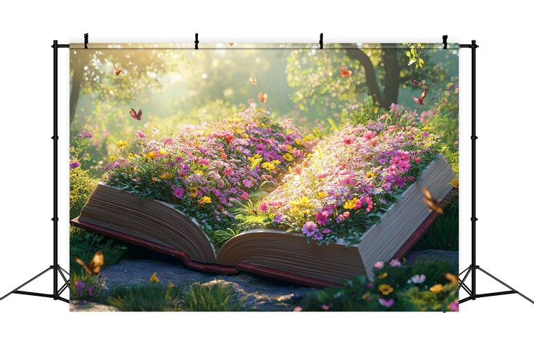 Forest Photo Backdrop Sunlit Fairytale Meadow Book Backdrop CJJ2-48