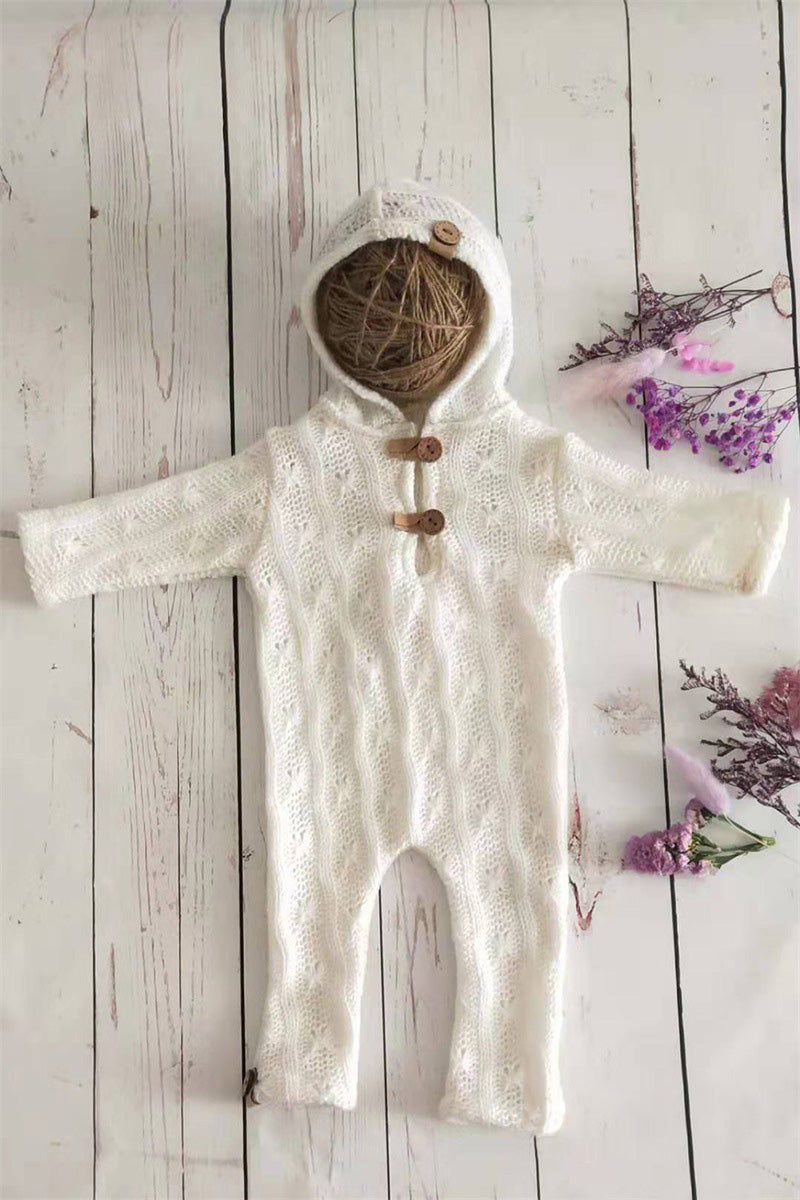 Newborn baby cotton thread woven one-piece suits CL6