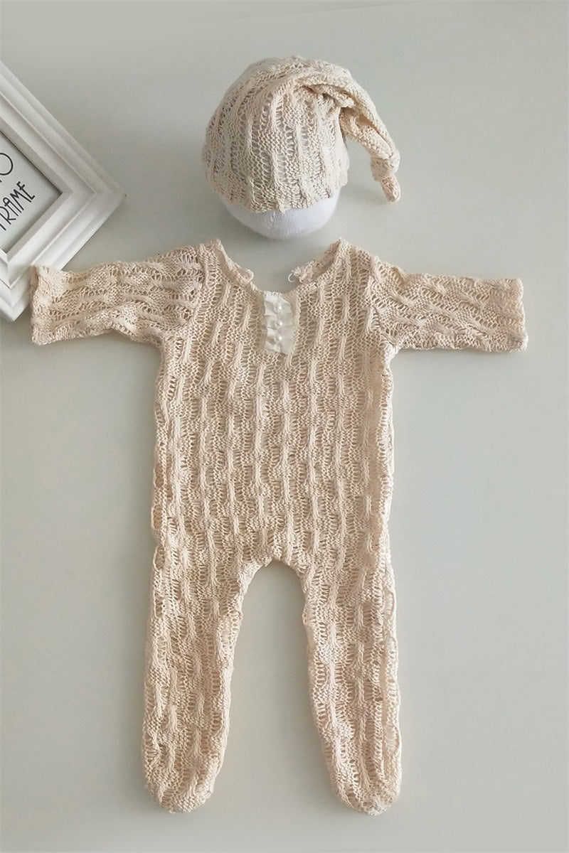 Newborn baby cotton thread woven one-piece suits CL6