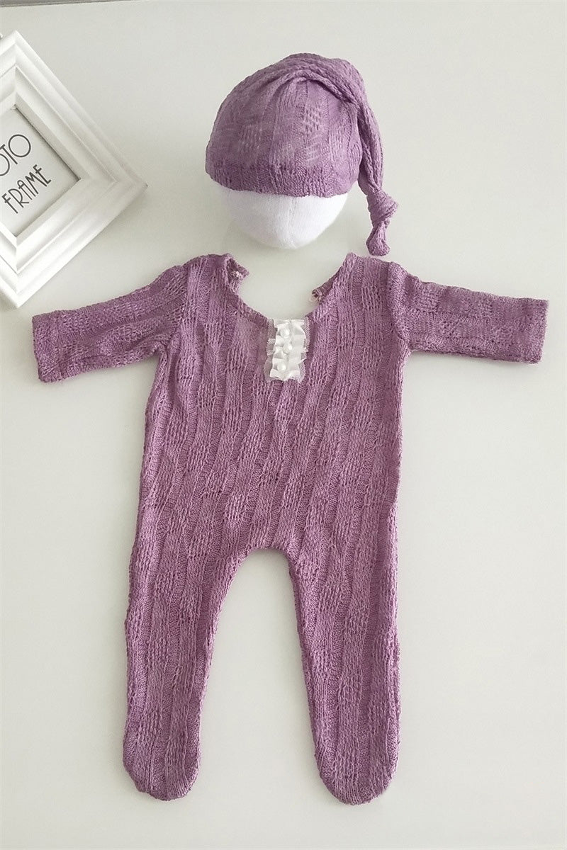 Newborn baby cotton thread woven one-piece suits CL6