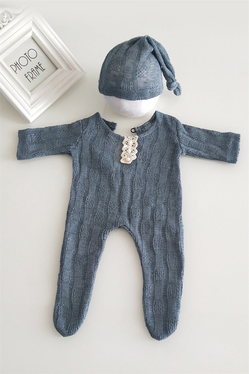 Newborn baby cotton thread woven one-piece suits CL6