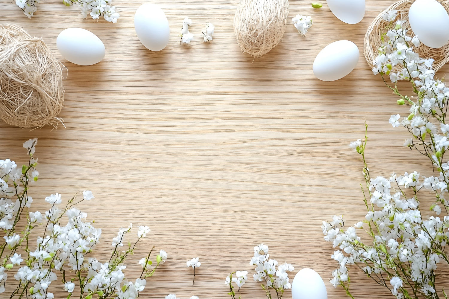 Easter Photography Backdrops Soft Floral Egg Scene Backdrop CSH2-100