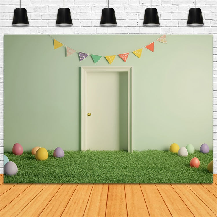 Easter Picture Backdrops Fresh Green Easter Doorway Backdrop CSH2-101