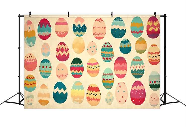 Easter Backdrops Photography Hand-Painted Festive Egg Backdrop CSH2-102