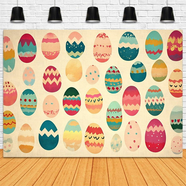 Easter Backdrops Photography Hand-Painted Festive Egg Backdrop CSH2-102