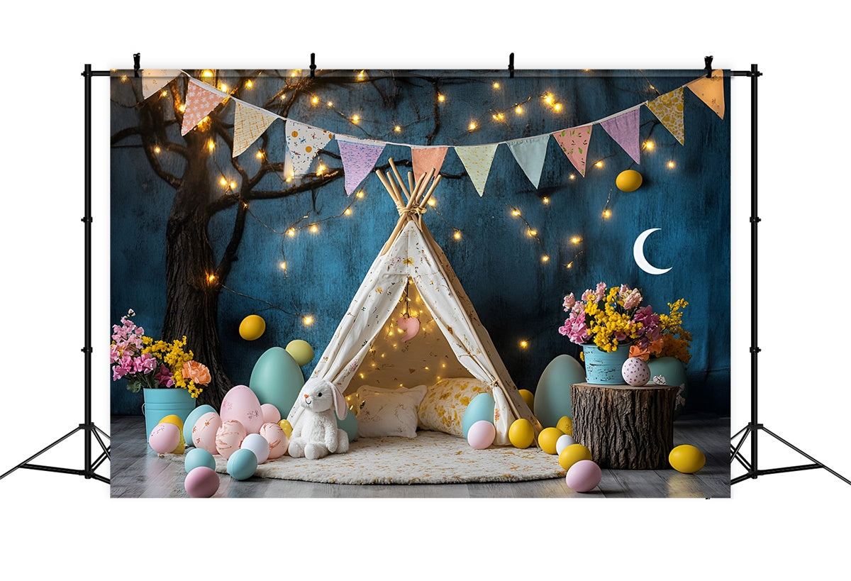 Easter Backdrop Ideas Enchanted Easter Tent Lights Backdrop CSH2-103