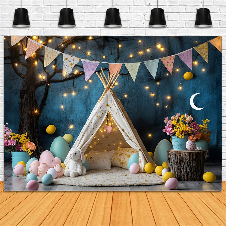 Easter Backdrop Ideas Enchanted Easter Tent Lights Backdrop CSH2-103