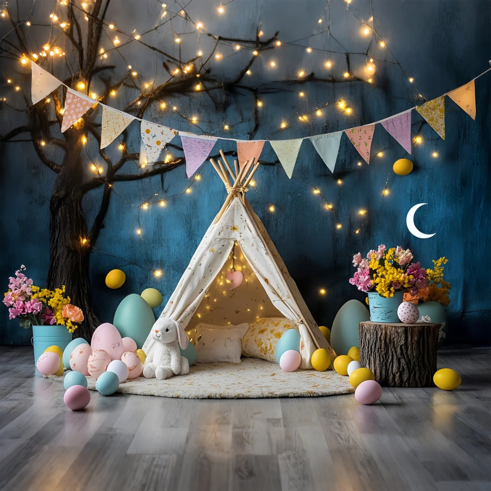 Easter Backdrop Ideas Enchanted Easter Tent Lights Backdrop CSH2-103