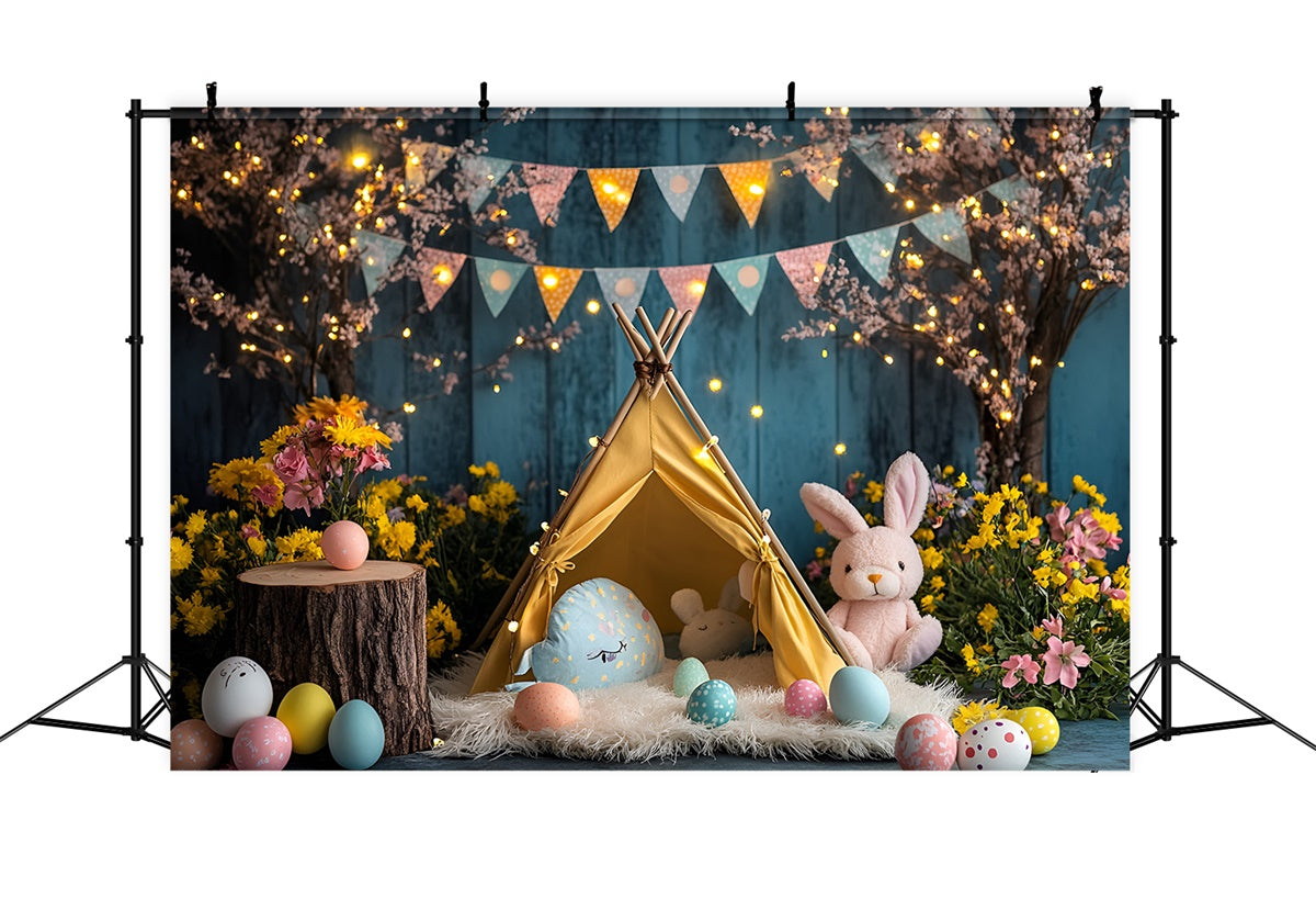 Easter Backdrops Photography Festive Bunny Cozy Tent Backdrop CSH2-104