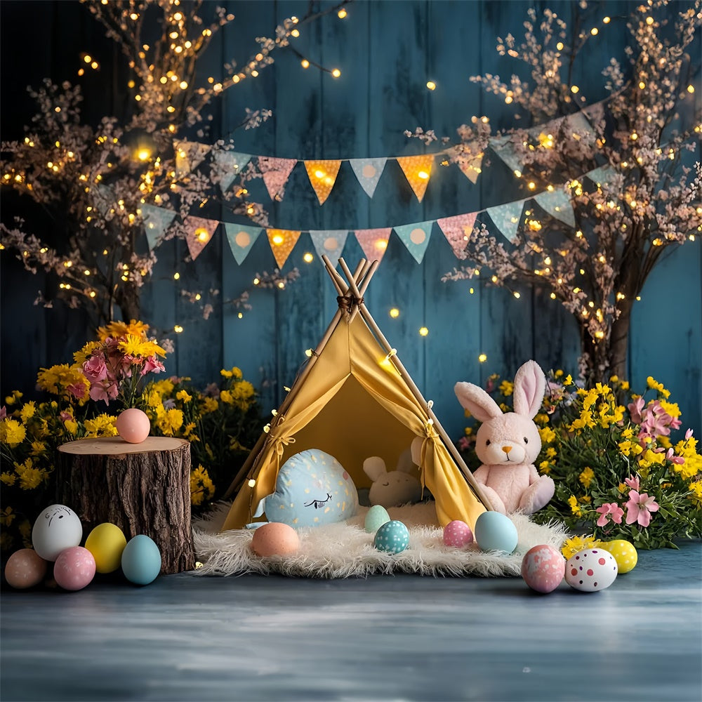 Easter Backdrops Photography Festive Bunny Cozy Tent Backdrop CSH2-104