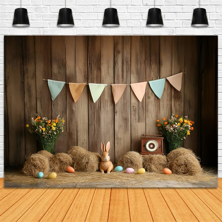 Easter Backdrop Country Hay Easter Celebration Backdrop CSH2-106