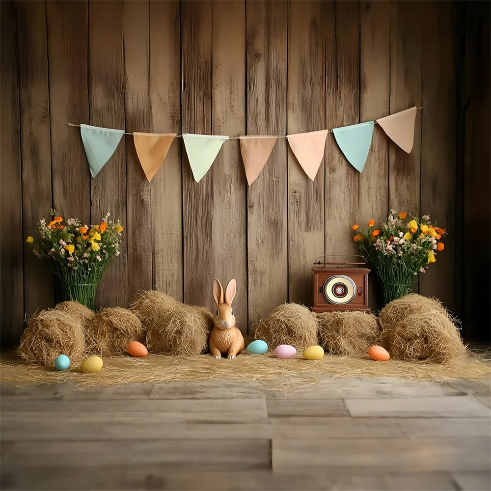 Easter Backdrop Country Hay Easter Celebration Backdrop CSH2-106