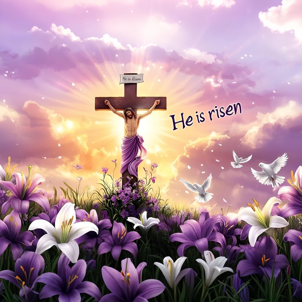 Easter Backdrop Ideas Jesus Resurrection Divine Light Backdrop CSH2-112