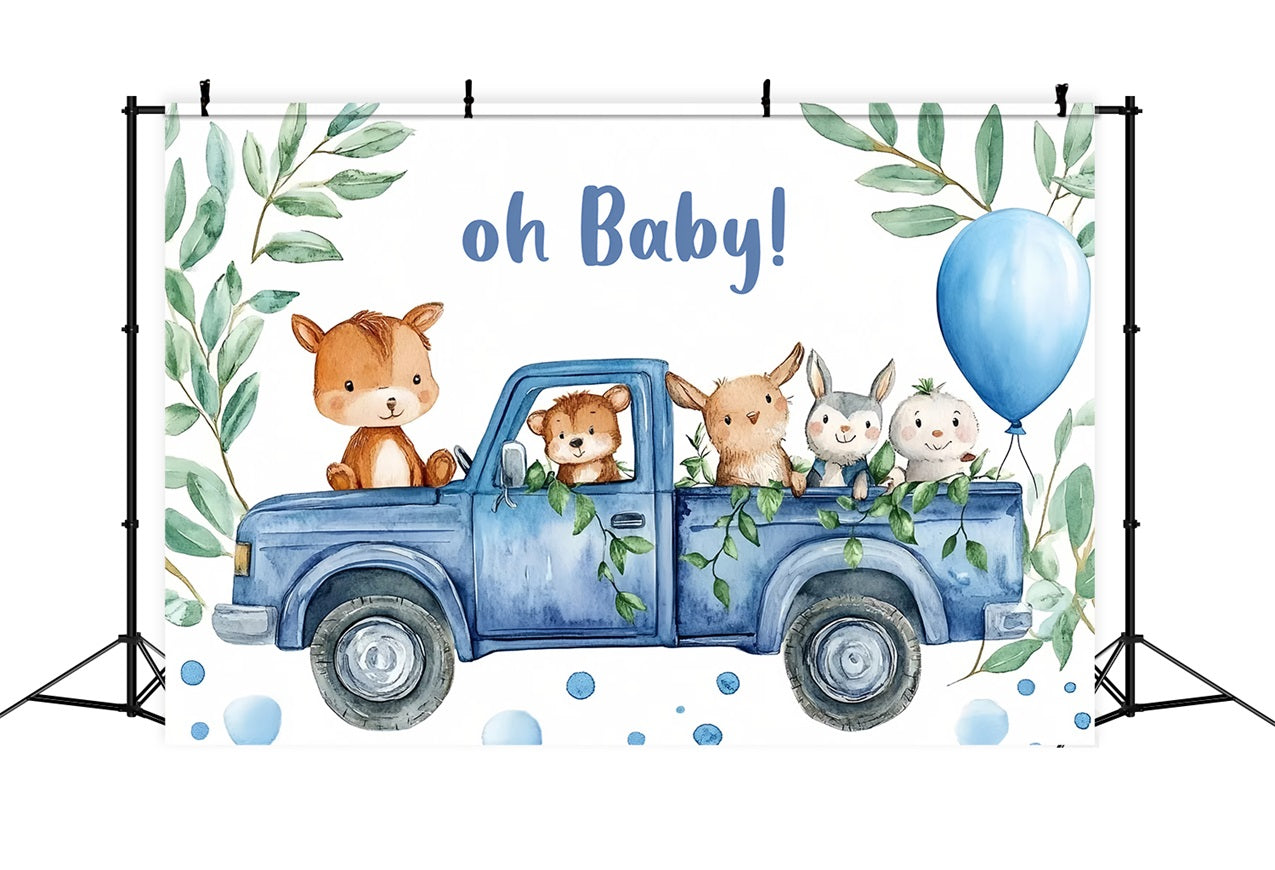 Backdrop Ideas For Baby Shower Woodland Friends Backdrop CSH2-120