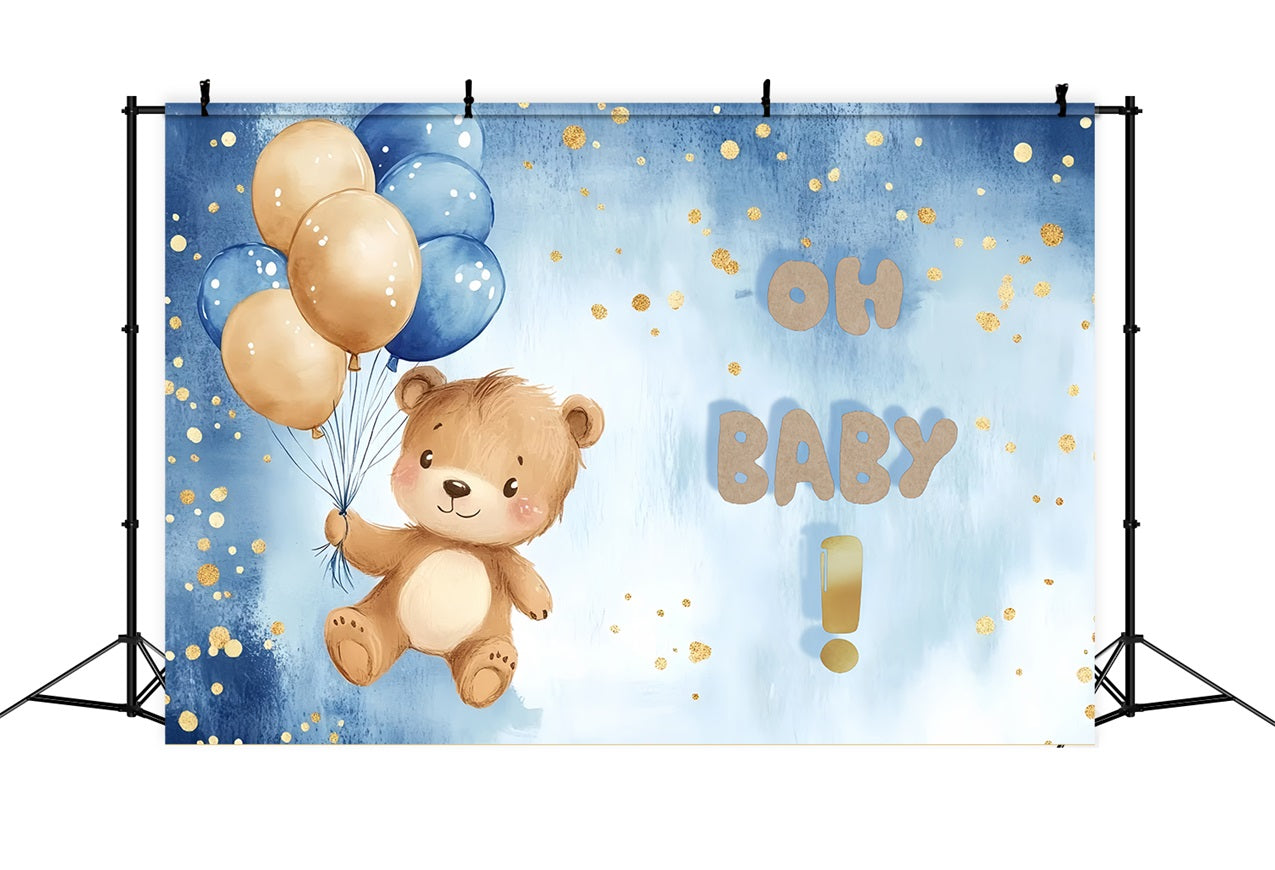 Baby Shower Bear backdrop Balloon Celebration Backdrop CSH2-125