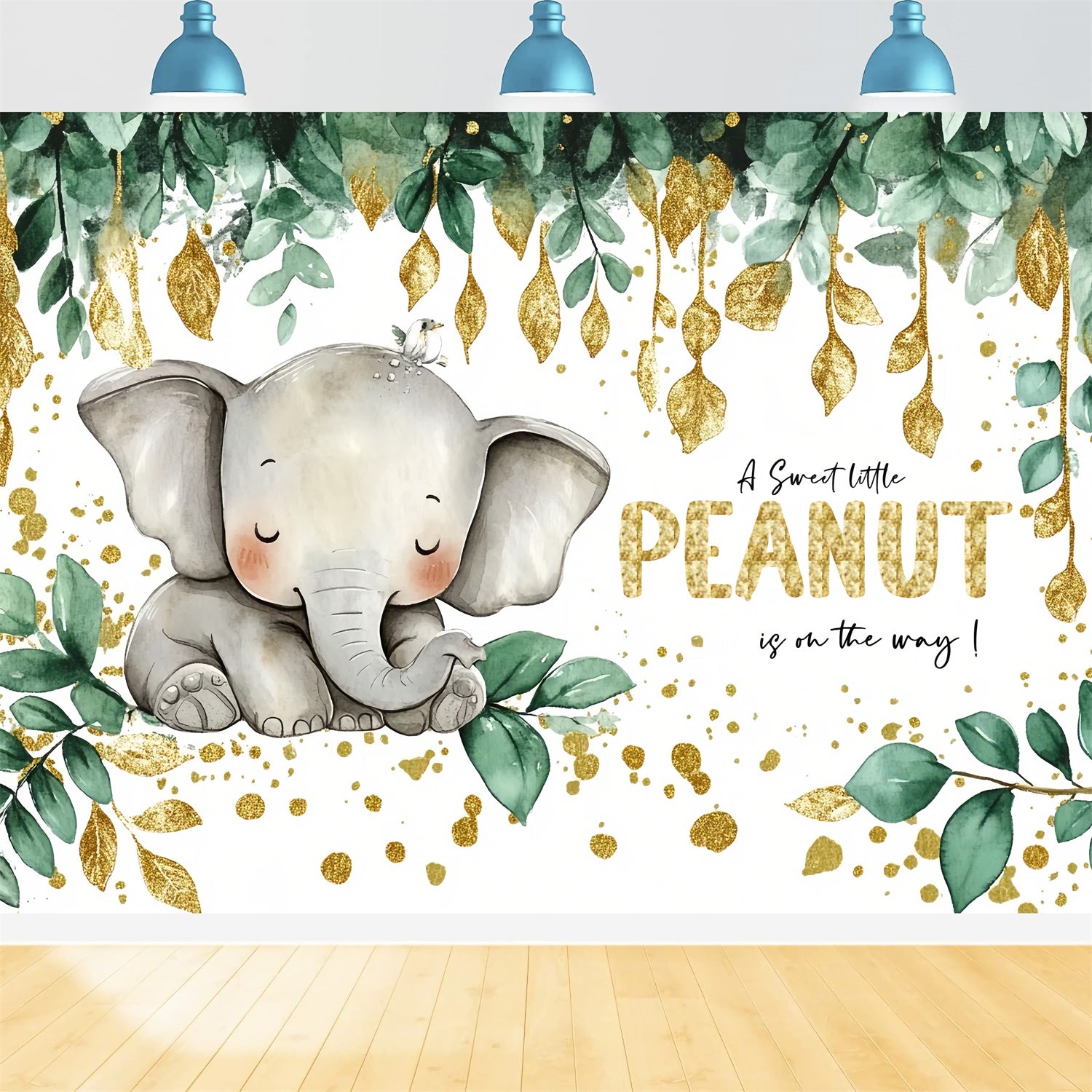 Elephant Backdrop For Baby Shower Celebration Backdrop CSH2-140