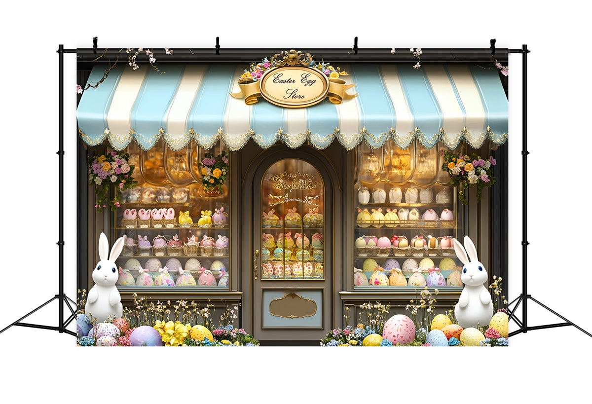 Easter Picture Backdrops Sweet Egg Store Bunnies Backdrop CSH2-15