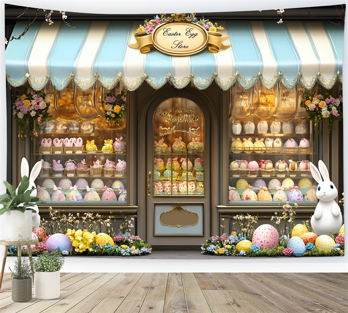 Easter Picture Backdrops Sweet Egg Store Bunnies Backdrop CSH2-15