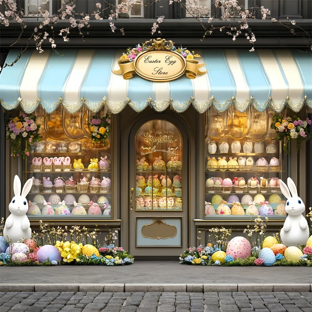 Easter Picture Backdrops Sweet Egg Store Bunnies Backdrop CSH2-15