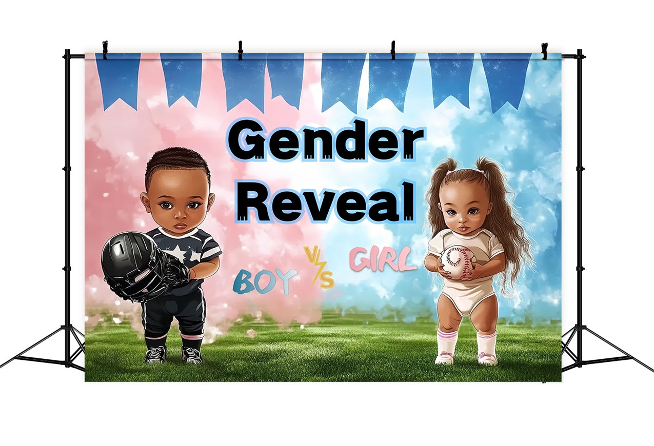 Sports Baby Shower Backdrop Gender Reveal Backdrop CSH2-152