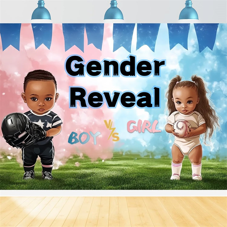 Sports Baby Shower Backdrop Gender Reveal Backdrop CSH2-152