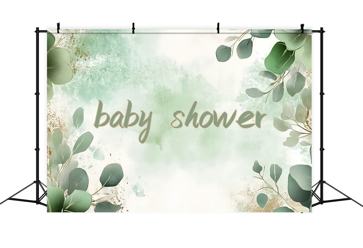 Baby Shower Photo Backdrop Ideas Bloom Greenery Backdrop CSH2-159