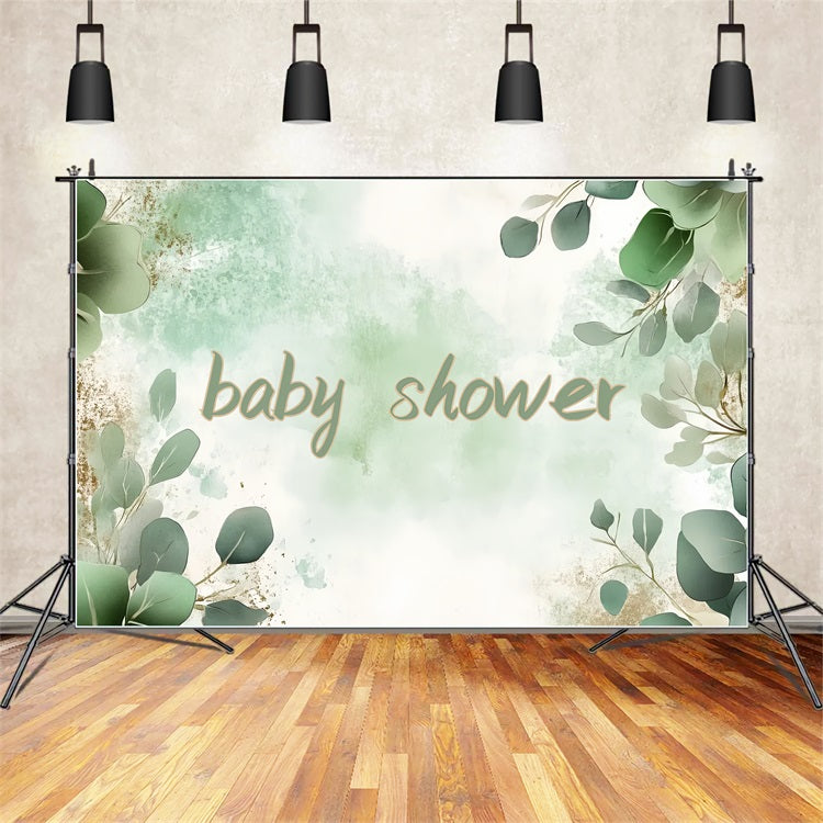 Baby Shower Photo Backdrop Ideas Bloom Greenery Backdrop CSH2-159