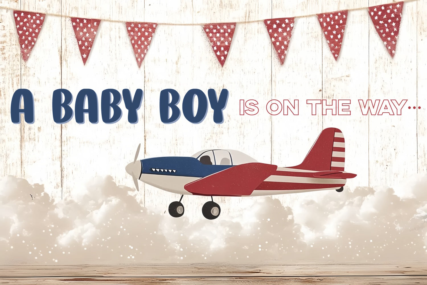 Backdrop For Baby Shower Baby Boy's Sky High Welcome Backdrop CSH2-203