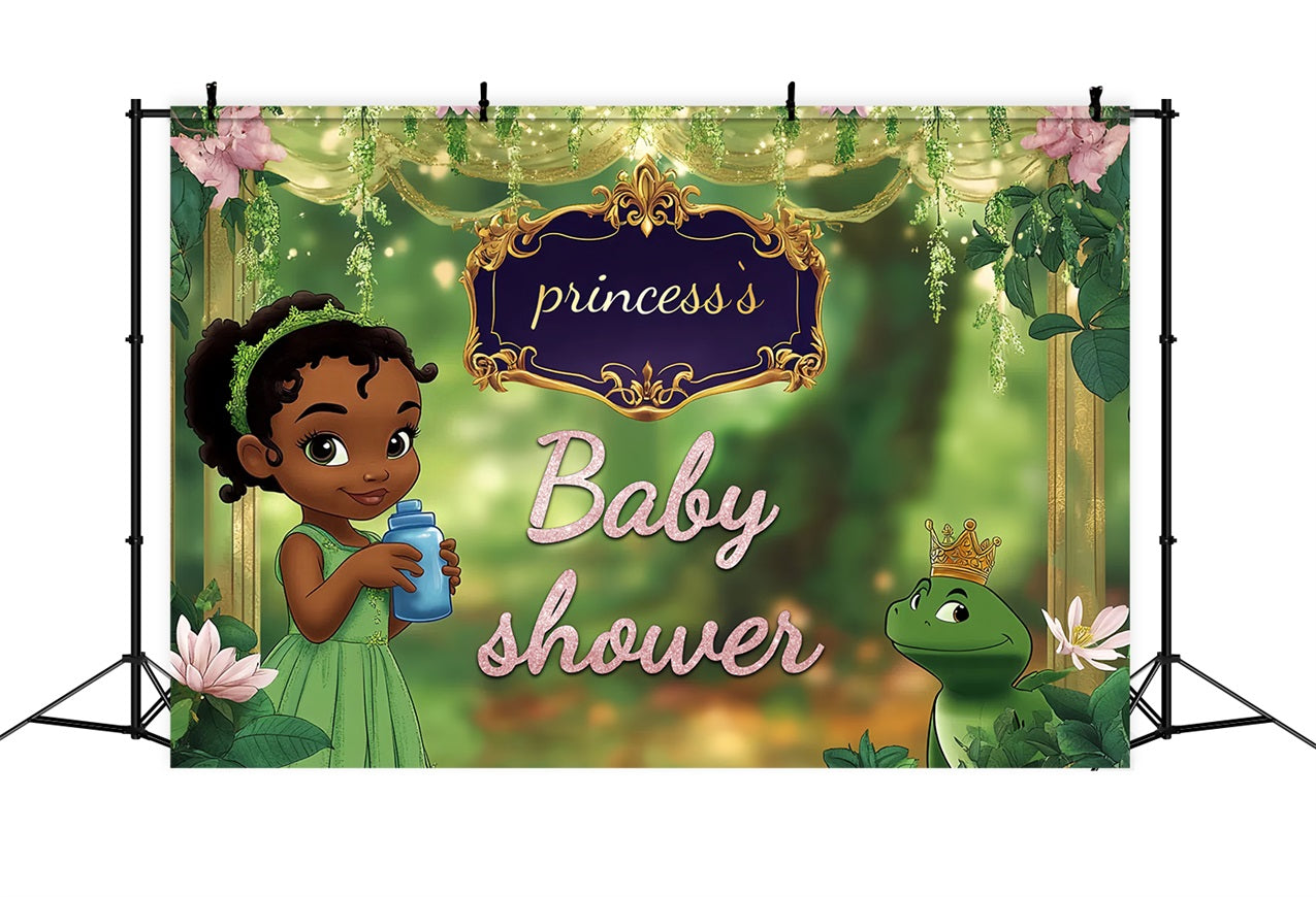 Baby Shower Photo Backdrop Enchanted Forest Princess Backdrop CSH2-208