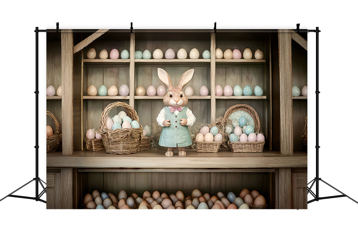 Easter Backdrops For Photography Bunny Egg Shop Vintage Decor Backdrop CSH2-24