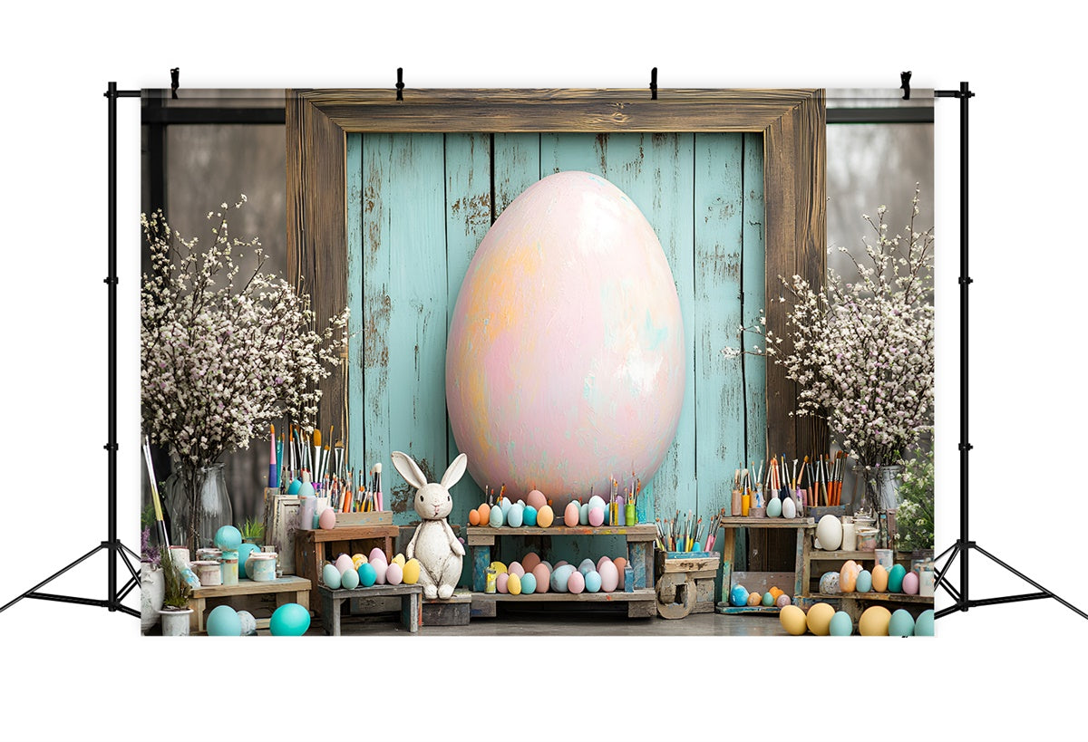 Photography Backdrop Easter Painted Eggs Art Corner Backdrop CSH2-34