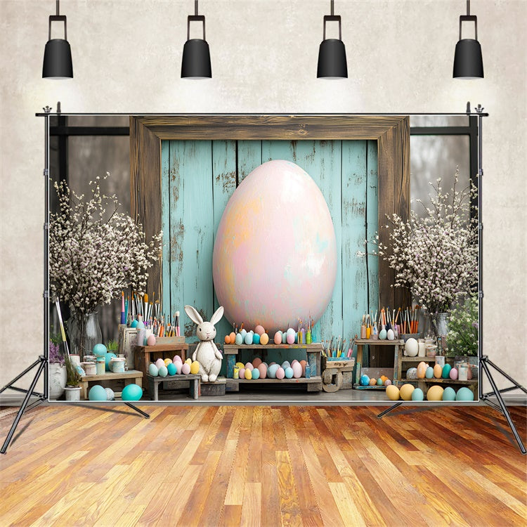 Photography Backdrop Easter Painted Eggs Art Corner Backdrop CSH2-34