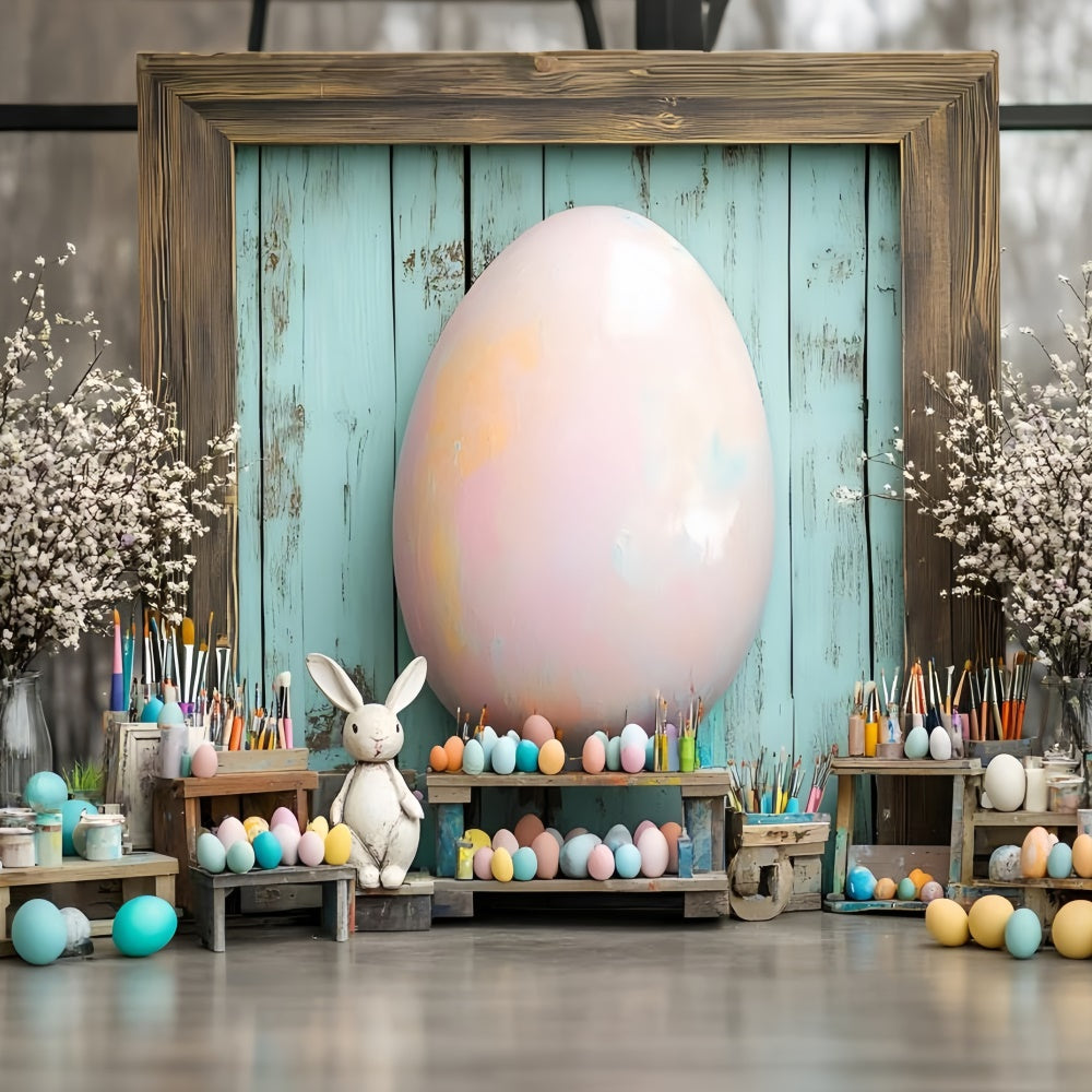 Photography Backdrop Easter Painted Eggs Art Corner Backdrop CSH2-34